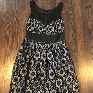 Black/Silver flower dress